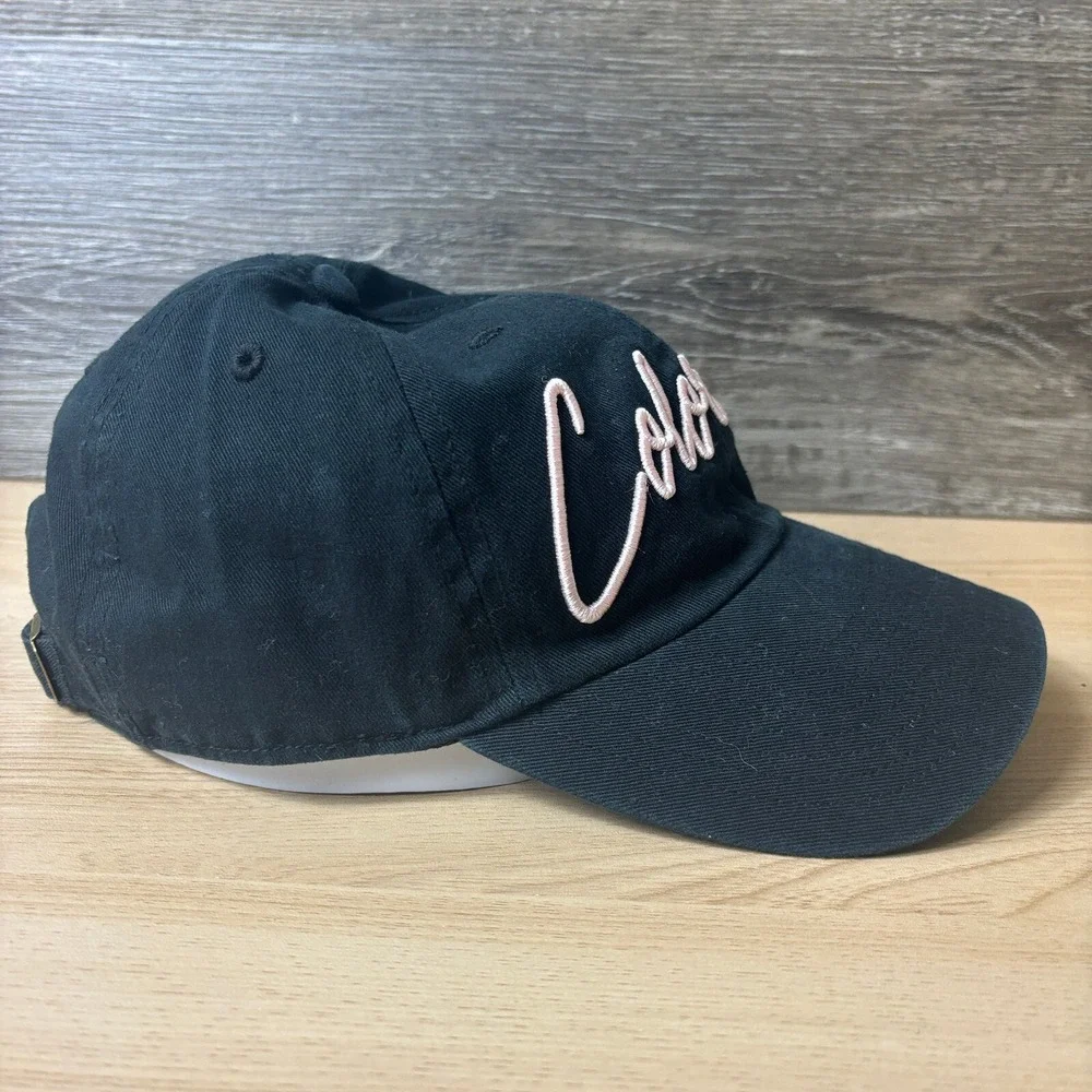 Colorado Buffaloes Hat Cap Strap‎ Back Womens Black Pink Script NCAA Adjustable